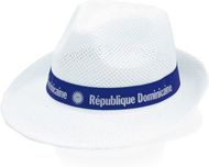 Hattu Hat Timbu, valkoinen liikelahja logopainatuksella