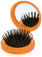 Hiusharja Hairbrush with Mirror Glance, oranssi liikelahja logopainatuksella