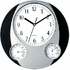 Ilmapuntari/sääasema Wall Clock Prego, musta liikelahja logopainatuksella