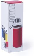 Juomapullo Bottle Dokath, punainen liikelahja logopainatuksella