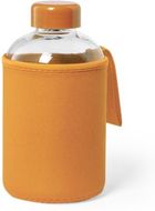 Juomapullo Bottle Flaber, oranssi liikelahja logopainatuksella
