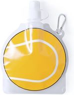 Juomapullo Bottle Match, keltainen liikelahja logopainatuksella