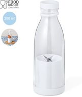 Juomapullo Juicer Bottle Pertal, valkoinen liikelahja logopainatuksella
