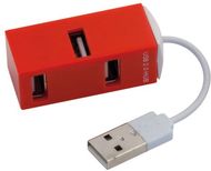 KESKITIN USB Hub Geby, punainen liikelahja logopainatuksella