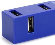 KESKITIN USB Hub Geby, sininen liikelahja logopainatuksella