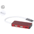 KESKITIN USB Hub Kalat, punainen liikelahja logopainatuksella