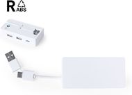 KESKITIN USB Hub Nofler RCS, valkoinen liikelahja logopainatuksella