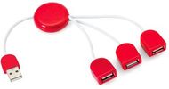 KESKITIN USB Hub Pod, punainen liikelahja logopainatuksella