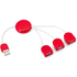 KESKITIN USB Hub Pod, punainen liikelahja logopainatuksella