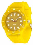 Kello Watch Fobex, keltainen liikelahja logopainatuksella