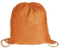 Kiristysnauha reppu Drawstring Bag Bass, sininen, oranssi liikelahja logopainatuksella