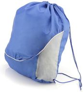 Kiristysnauha reppu Drawstring Bag Dual, sininen liikelahja logopainatuksella