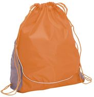 Kiristysnauha reppu Drawstring Bag Dual, sininen, oranssi liikelahja logopainatuksella