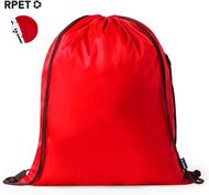 Kiristysnauha reppu Drawstring Bag Hildan, punainen liikelahja logopainatuksella