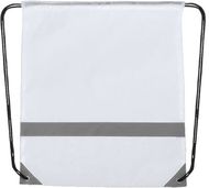 Kiristysnauha reppu Drawstring Bag Lemap, valkoinen liikelahja logopainatuksella