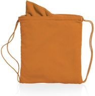 Kiristysnauha reppu Drawstring Towel Bag Kirk, sininen, oranssi liikelahja logopainatuksella