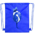 Kiristysnauha reppu Foldable Drawstring Bag Kissa, sininen liikelahja logopainatuksella