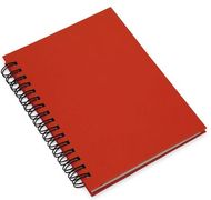 Kirjasin Notebook Emerot, punainen liikelahja logopainatuksella