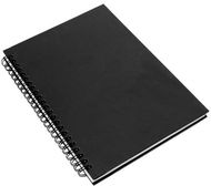 Kirjasin Notebook Gulliver, musta liikelahja logopainatuksella