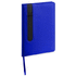 Kirjasin Notepad Merton, sininen liikelahja logopainatuksella