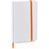 Kirjasin Notepad Yakis, valkoinen, oranssi liikelahja logopainatuksella