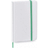 Kirjasin Notepad Yakis, valkoinen, vihreä liikelahja logopainatuksella