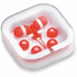 Korvakuulokkeet Earphones Cort, punainen liikelahja logopainatuksella