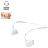 Korvakuulokkeet Earphones Pulsex, valkoinen liikelahja logopainatuksella