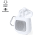Korvakuulokkeet Speakers Earphones Boxy, valkoinen liikelahja logopainatuksella