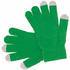 Kosketusnäytön käsine Touchscreen Gloves Actium, vihreä liikelahja logopainatuksella