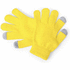 Kosketusnäytön käsine Touchscreen Gloves Pigun, keltainen liikelahja logopainatuksella