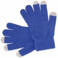 Kosketusnäytön käsine Touchscreen Gloves Actium, sininen liikelahja logopainatuksella