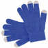Kosketusnäytön käsine Touchscreen Gloves Actium, sininen liikelahja logopainatuksella