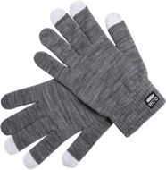 Kosketusnäytön käsine Touchscreen Gloves Despil, harmaa liikelahja logopainatuksella