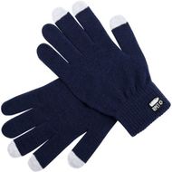 Kosketusnäytön käsine Touchscreen Gloves Despil, tummansininen liikelahja logopainatuksella