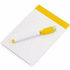 Kuivana pyyhdittävä rihvelitaulu Magnetic Whiteboard Yupit, keltainen liikelahja logopainatuksella