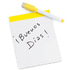 Kuivana pyyhdittävä rihvelitaulu Magnetic Whiteboard Yupit, keltainen lisäkuva 5