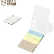 Kukka Seeds Sticky Notepad Amenti, valkoinen liikelahja logopainatuksella
