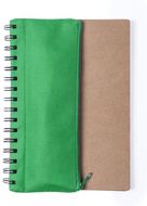 Kumi Notebook Mosku, vihreä liikelahja logopainatuksella