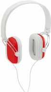 Kuulokkeet Headphones Tabit, punainen liikelahja logopainatuksella