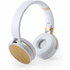 Kuulokkeet Headphones Treiko, valkoinen liikelahja logopainatuksella