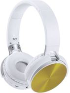 Kuulokkeet Headphones Vildrey, keltainen liikelahja logopainatuksella