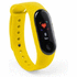 Kytketty kello Smart Bracelet Ragol, keltainen liikelahja logopainatuksella
