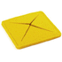 Lasinalunen Coaster Tanzak, keltainen liikelahja logopainatuksella