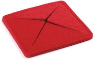 Lasinalunen Coaster Tanzak, punainen liikelahja logopainatuksella