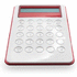Laskin Calculator Myd, punainen liikelahja logopainatuksella