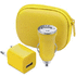 Laturisetti USB Chargers Set Canox, keltainen liikelahja logopainatuksella