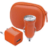 Laturisetti USB Chargers Set Canox, oranssi liikelahja logopainatuksella