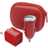 Laturisetti USB Chargers Set Canox, punainen liikelahja logopainatuksella