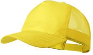 Lippalakki Cap Clipak, keltainen liikelahja logopainatuksella